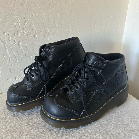 SOLD - Dr Martens Vintage Platform Daisy Oxford Shoes Y2k Leather 12283 - Picture 10 of 12